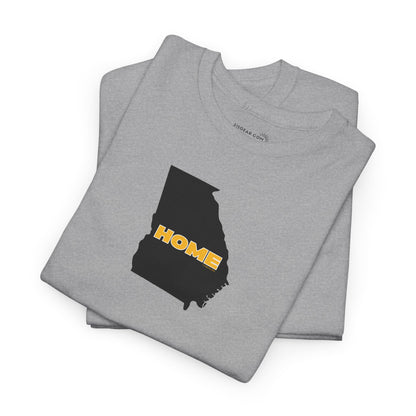 Gray t-shirt with State of Georgia graphic and text 'HOME' in school colors