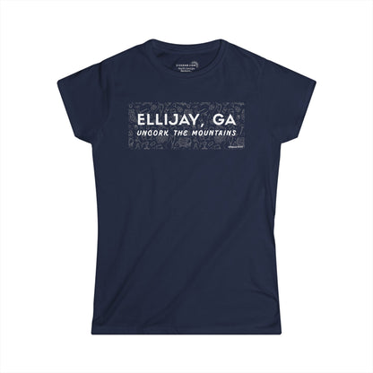 Women’s t-shirt by 515Gear.com | Ellijay, GA | Uncork with vineyard lifestyle graphic perfect for girls’ weekends
