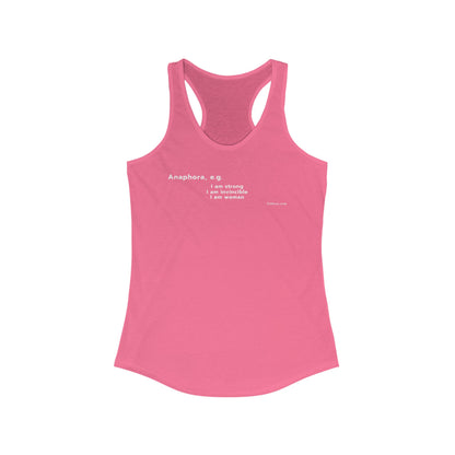 Word Play - Anaphora "I am" Women's Tank