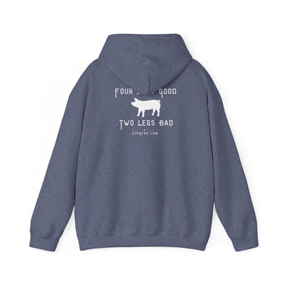unisex adult hoodie, satirical reference for “Orwellian” lovers | 515Gear.com | anyone love Animal Farm?