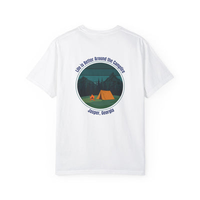 Unisex Adult T-shirt, Life is better around the campfire, by 515Gear.com | Jasper, GA | North GA Beckons!
