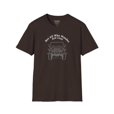 Unisex Adult T-shirt, cool Jeep Graphic | by 515Gear.com | Not all who wander are lost