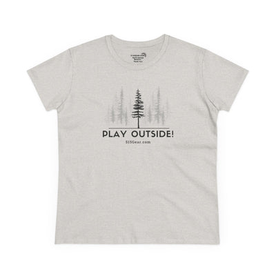 Women’s V-Neck T-shirt, Play Outside | by 515Gear.com | celebrate outdoors among the trees