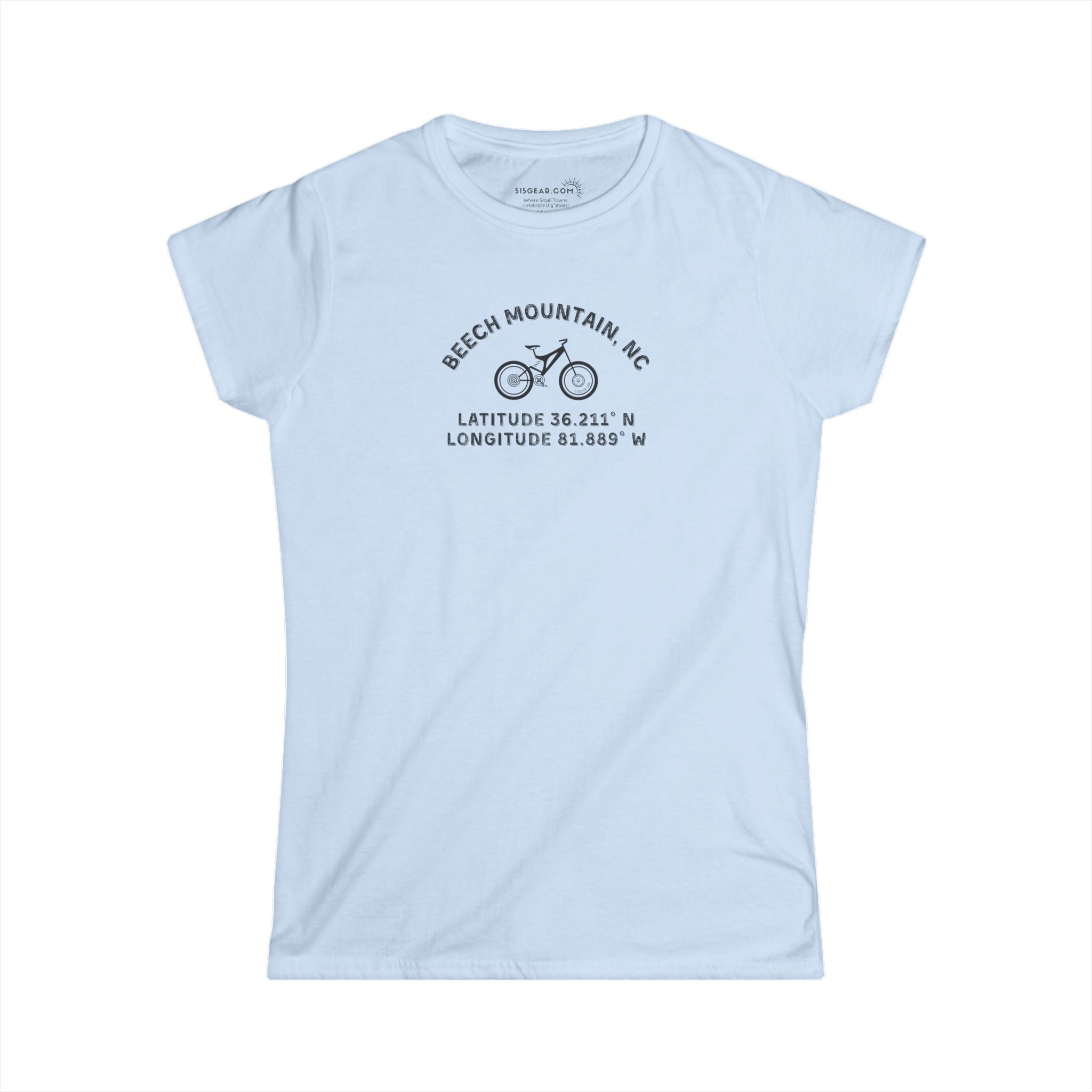 Lift, Mountain Bike, Repeat – Women’s Beech Mountain NC Women's Softstyle Tee