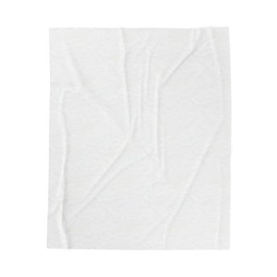 White blanket fabric swatch on a white background