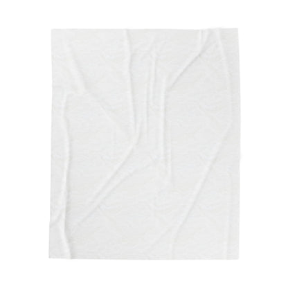 White blanket fabric swatch on a white background