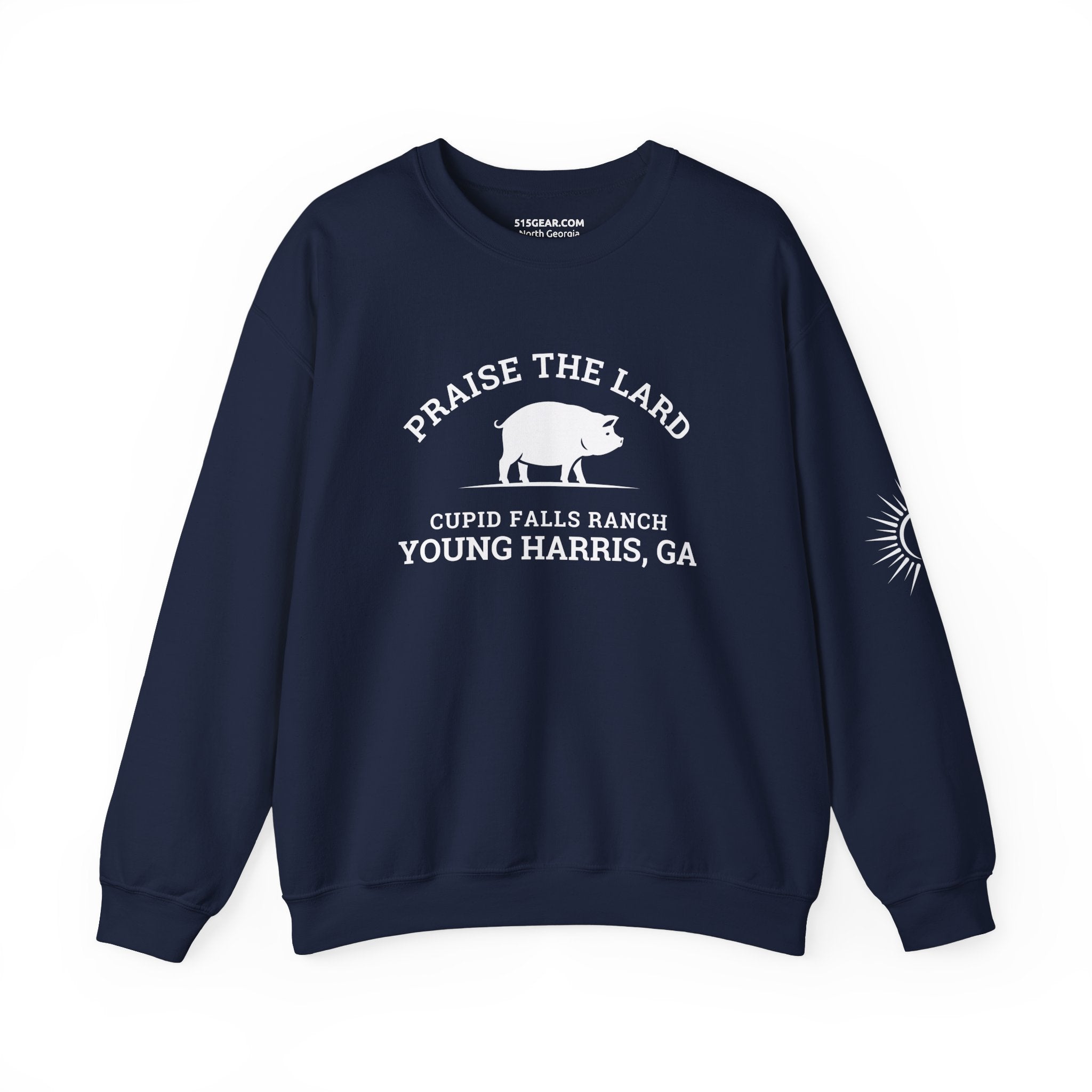 Sweatshirt, Praise the Lard Design, by 515Gear.com | Young Harris, GA | Cupid Falls