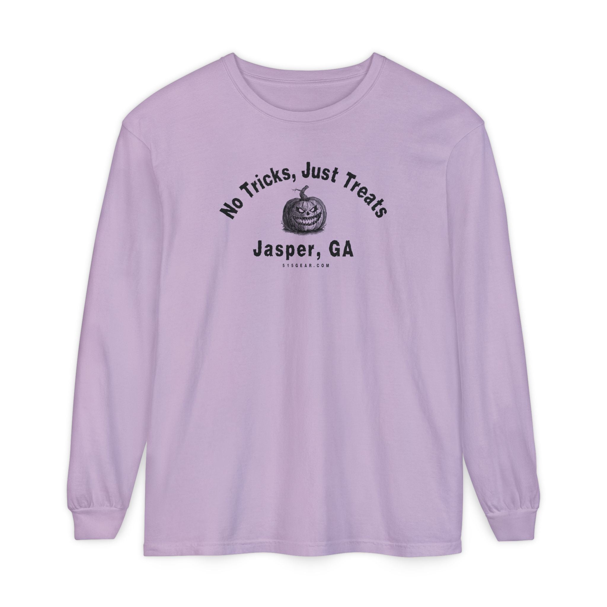 "No Tricks, Just Treats" Jasper, GA Halloween Long Sleeve T-Shirt