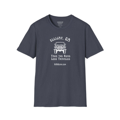 Unisex Adult T-shirt, cool Jeep Graphic, by 515Gear.com | Ellijay, GA | Take the Road Less Traveled