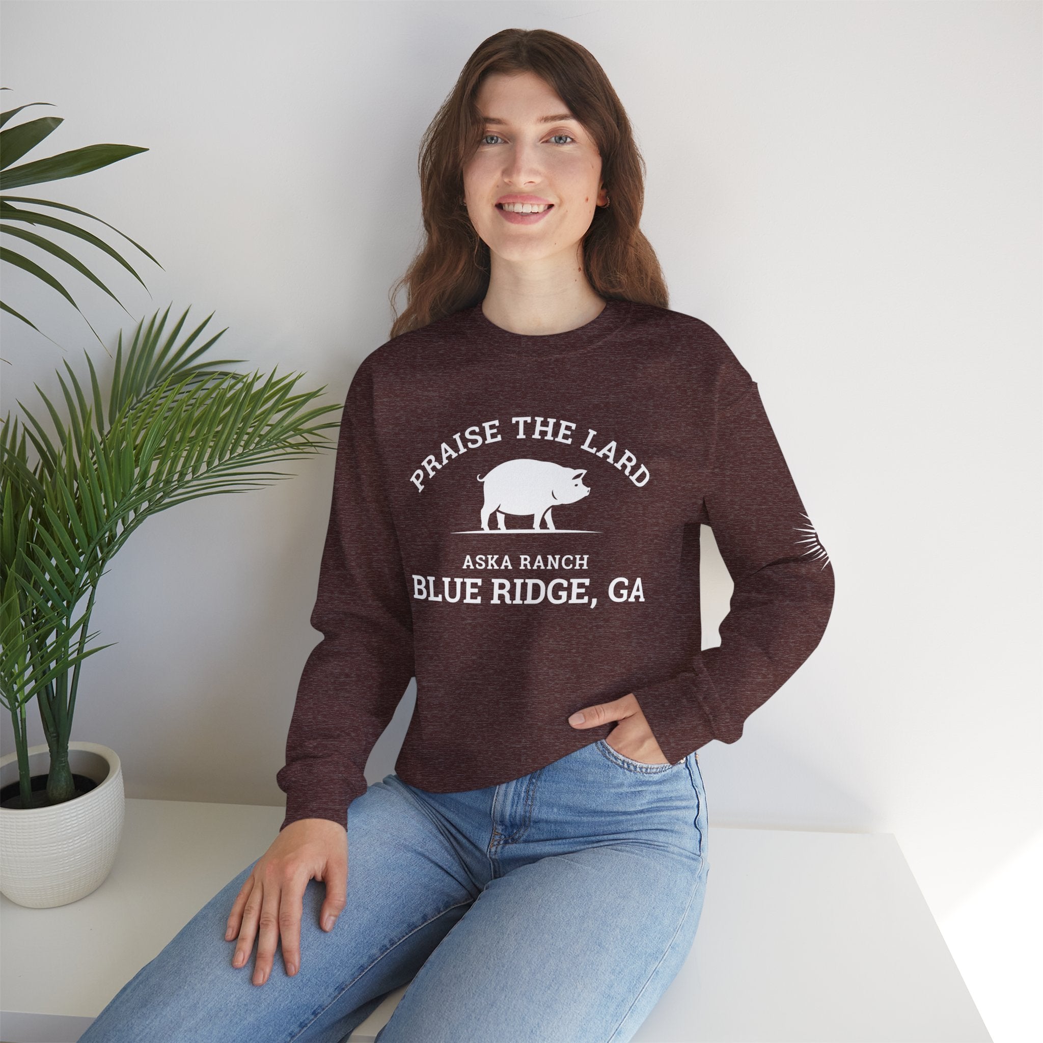 Blue Ridge Praise the Lard, Aska Ranch - Heavy Blend™ Crewneck Sweatshirt