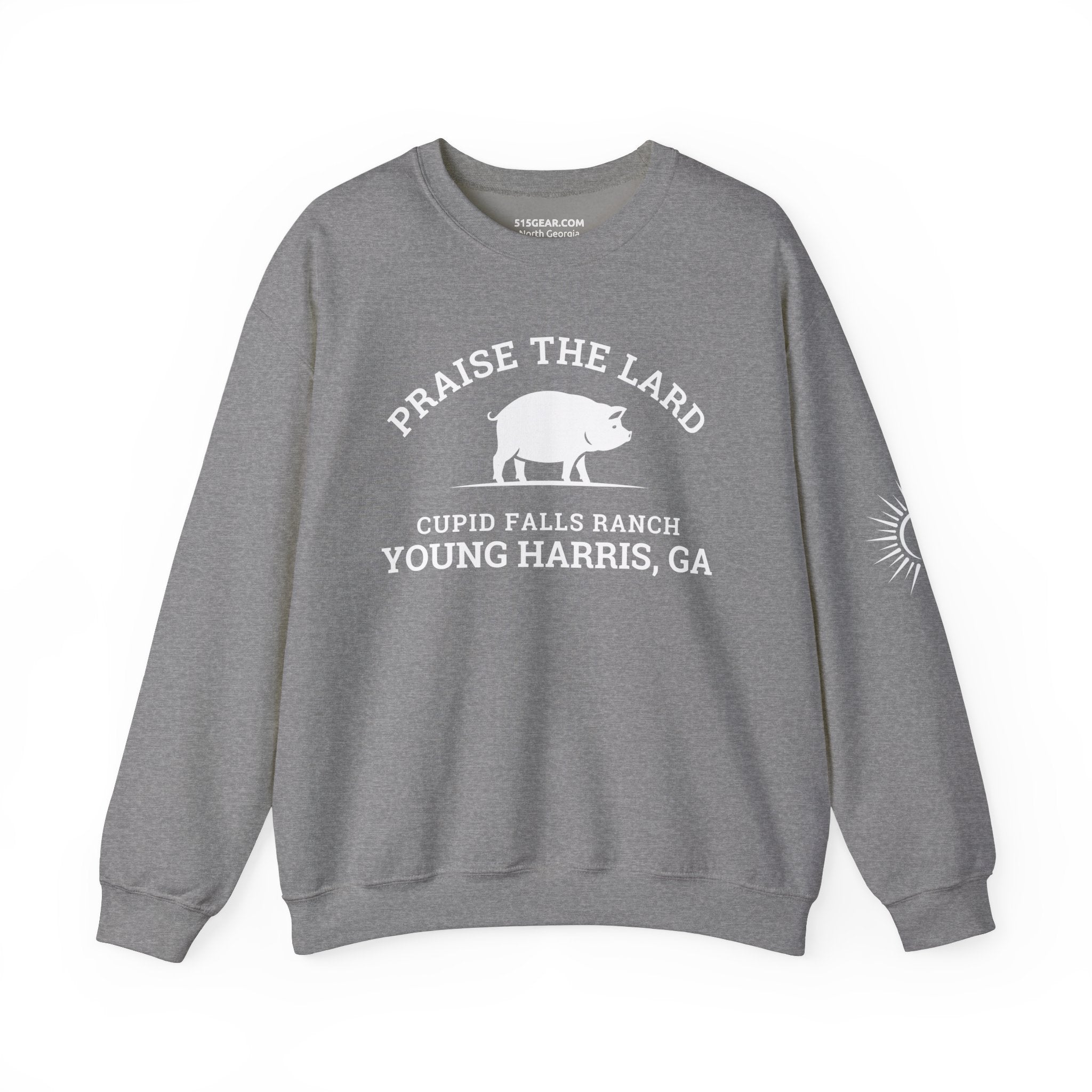 Young Harris, Praise the Lard, Cupid Falls Ranch - Heavy Blend™ Crewneck Sweatshirt