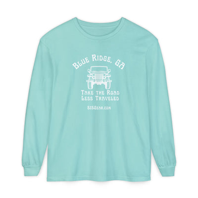 Unisex Adult Long Sleeve T-shirt, Jeep Design by 515Gear.com | Blue Ridge, GA | Take the Road Less Traveled!
