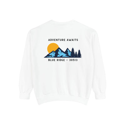 Adult Sweatshirt, Adventure Awaits Graphic, by 515Gear.com | Blue Ridge, GA | 30513