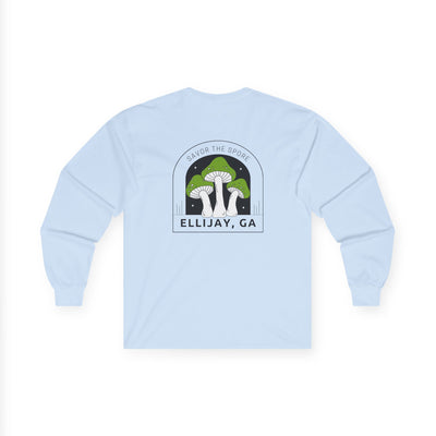 Unisex Adult Long Sleeve T-shirt, Savor the Spore Design by 515Gear.com | Ellijay, GA | Mushrooms are the most Fun Guys!