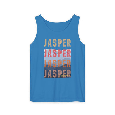 unisex tank-top, Jasper mountain skyline graphic, by 515 Gear | Jasper  GA | soft cotton tank perfect for casual hikes and workouts