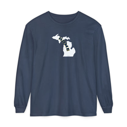 Home in Michigan Long Sleeve Comfort Colors T-Shirt