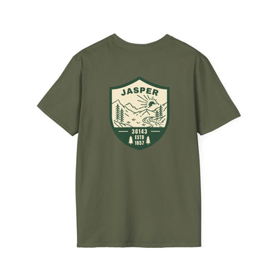 Adult T-shirt, Jasper horizon graphic by 515Gear.com | Jasper, GA | Established 1857!