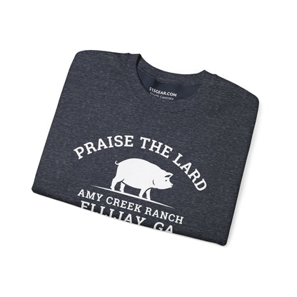 Ellijay, Praise the Lard, Amy Creek Ranch - Heavy Blend™ Crewneck Sweatshirt