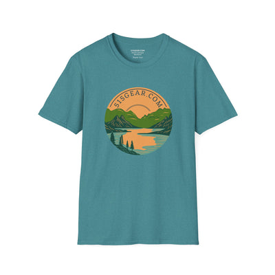unisex crew neck t-shirt, Mountain Lake graphic by 515Gear.com