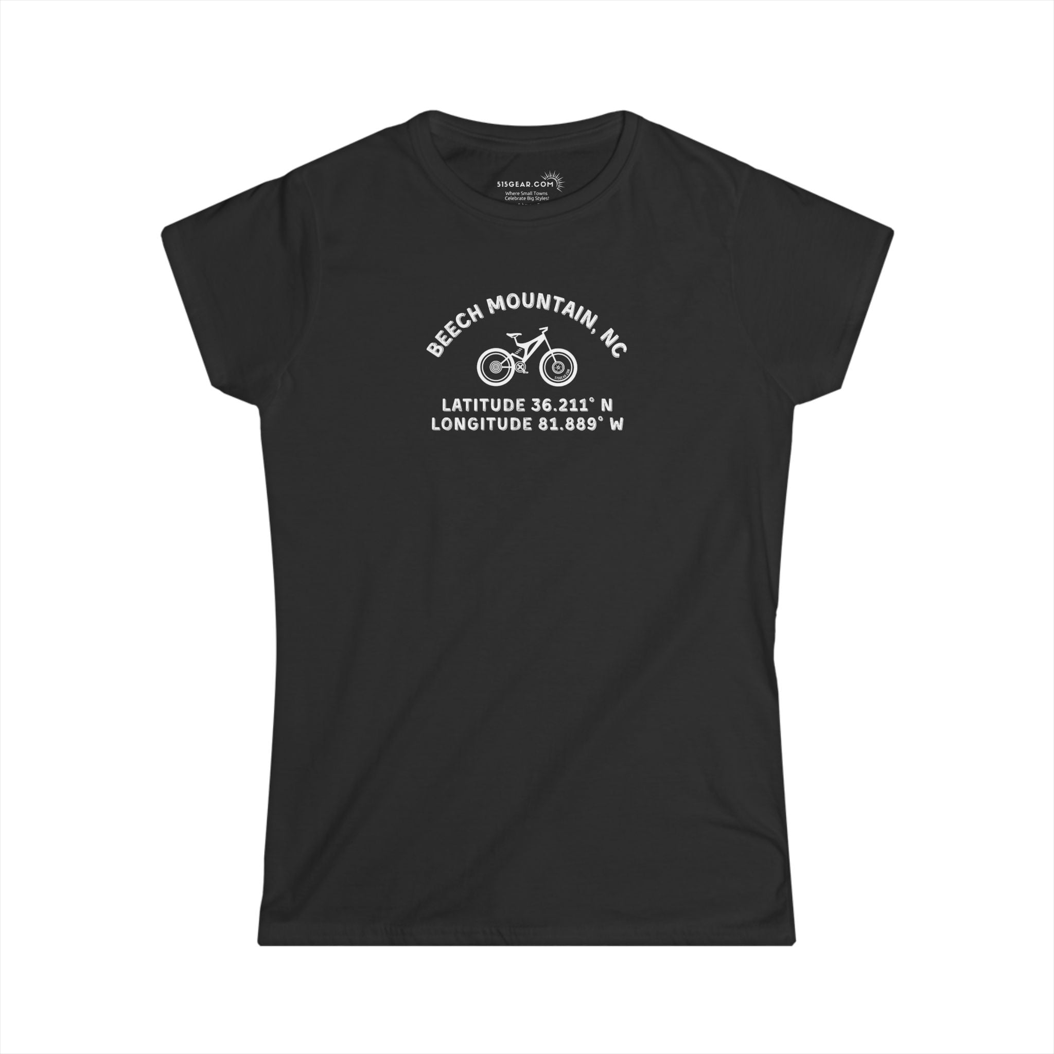 Lift, Mountain Bike, Repeat – Women’s Beech Mountain NC Women's Softstyle Tee