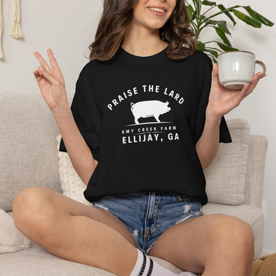 Praise the Lard, Amy Creek Farm, Ellijay - Comfort Colors Unisex Garment-Dyed T-shirt