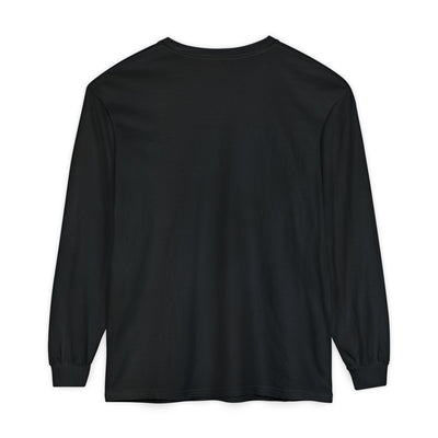 Black long-sleeve shirt on a white background