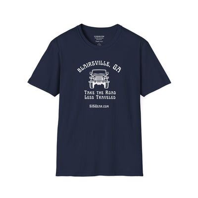 Unisex Adult T-shirt, cool Jeep Graphic, by 515Gear.com | Blairsville, GA | Take the Road Less Traveled