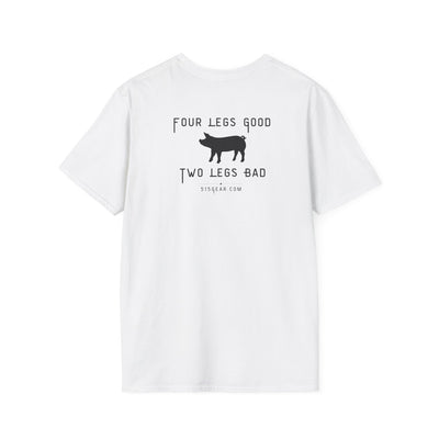 unisex adult t-shirt, satirical reference for “Orwellian” lovers | 515Gear.com | anyone love Animal Farm?