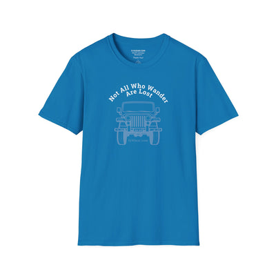 Unisex Adult T-shirt, cool Jeep Graphic | by 515Gear.com | Not all who wander are lost