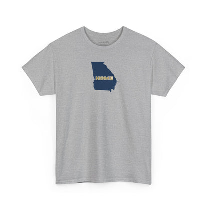 Gray t-shirt with State of Georgia graphic and text 'HOME' in school colors