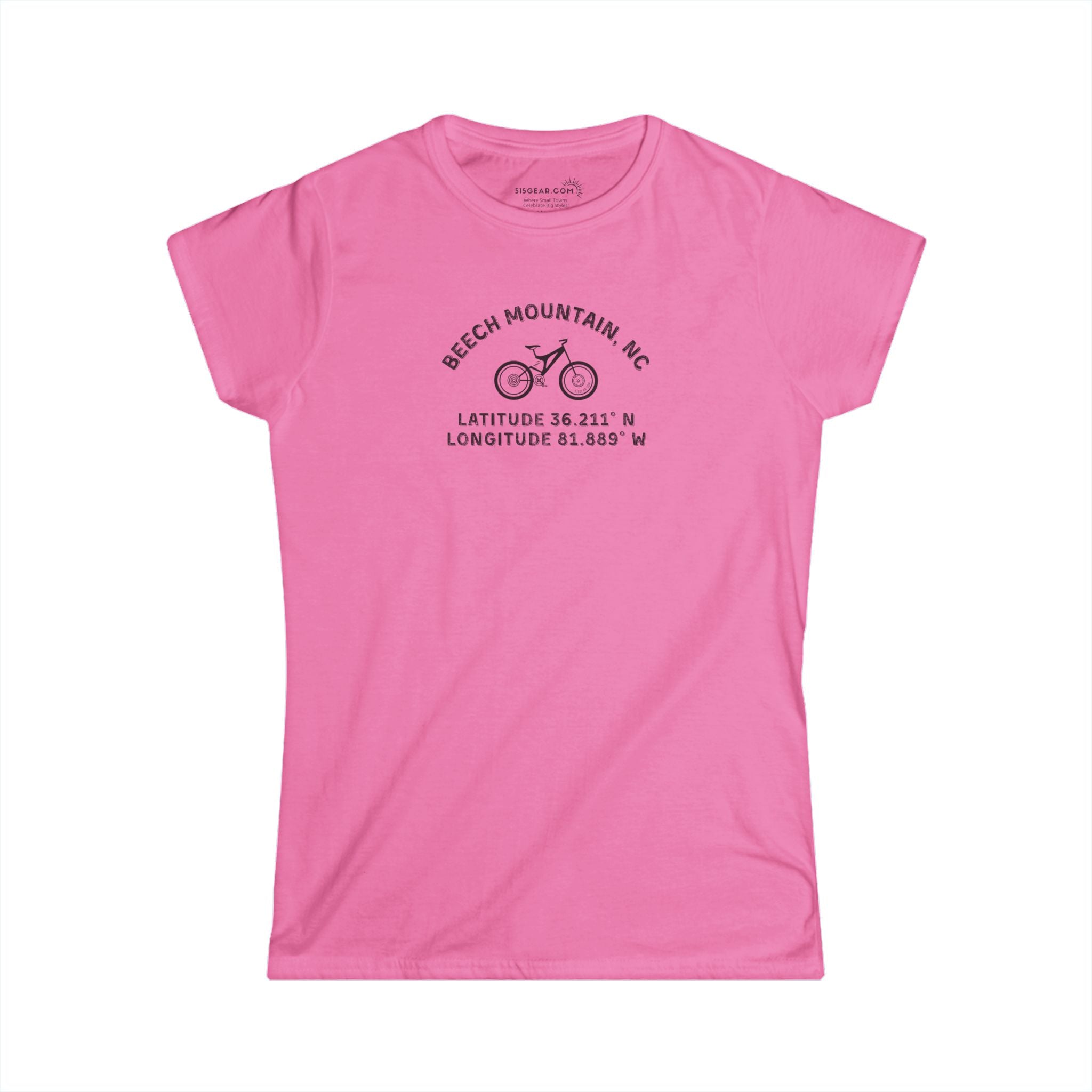 Lift, Mountain Bike, Repeat – Women’s Beech Mountain NC Women's Softstyle Tee