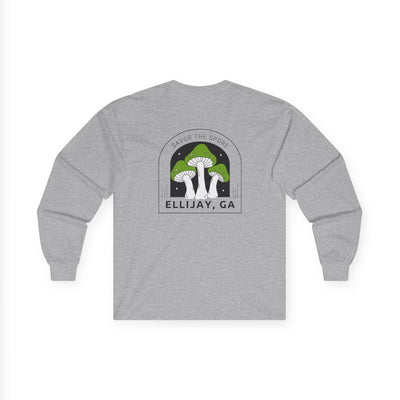 Unisex Adult Long Sleeve T-shirt, Savor the Spore Design by 515Gear.com | Ellijay, GA | Mushrooms are the most Fun Guys!