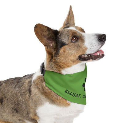 Dog Bandana, by 515 Gear.com | Ellijay, GA |  Green Bling for your favorite pup!