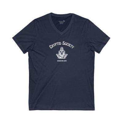 Women’s V-Neck T-shirt, Cryptid Society | by 515Gear.com | Sasquatch tranquility! 