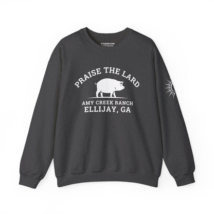 Ellijay, Praise the Lard, Amy Creek Ranch - Heavy Blend™ Crewneck Sweatshirt