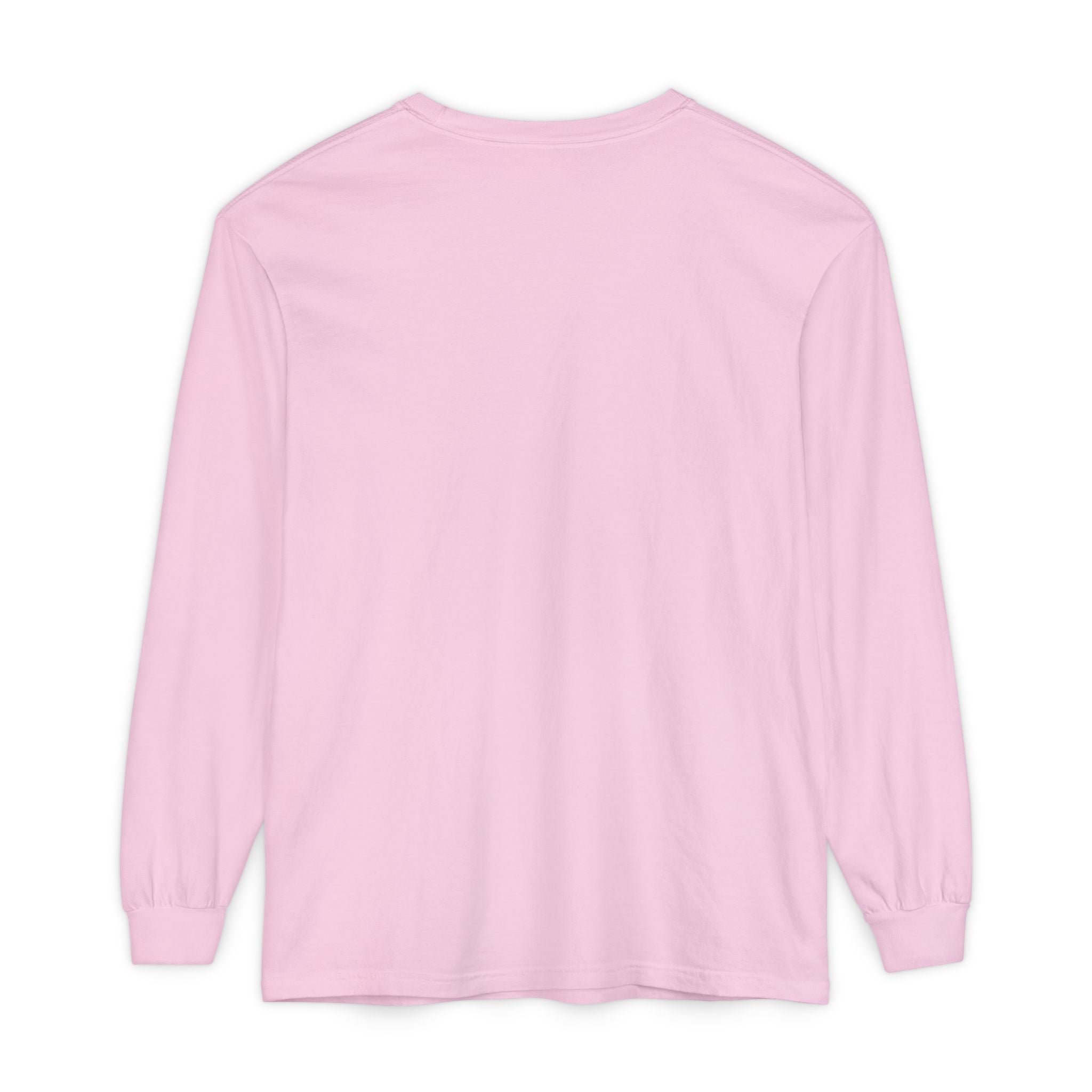 Pink long-sleeve shirt on a white background