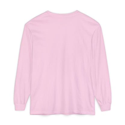 Pink long-sleeve shirt on a white background