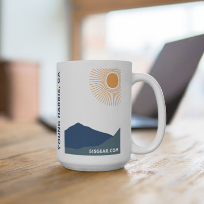 Mug, Mountain Sunrise Graphic by 515Gear.com | Young Harris, GA | Just a ray of Sunshine!