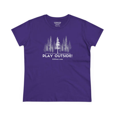 Women’s V-Neck T-shirt, Play Outside | by 515Gear.com | celebrate outdoors among the trees