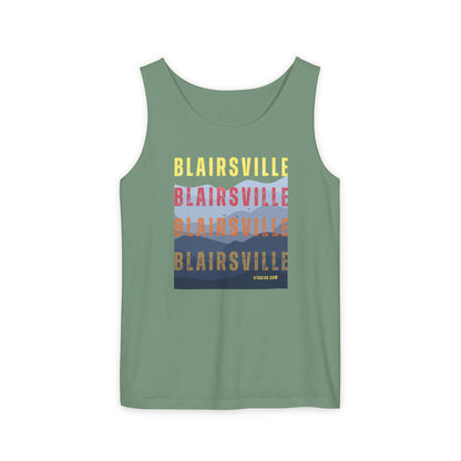 unisex tank-top, mountains graphic, by 515 Gear | Blairsville GA | cotton tank perfect for casual hikes and workouts