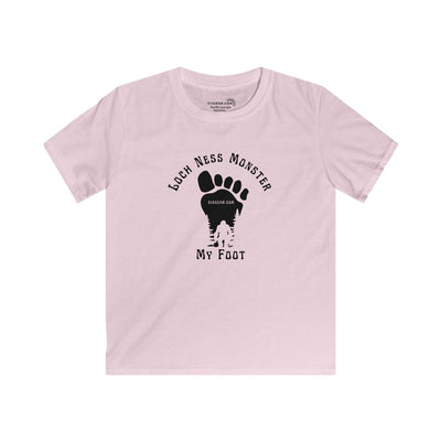Kid’s T-Shirt “Loch Ness Monster My Foot” | by 515Gear.com | Bigfoot cruising through the forest! 