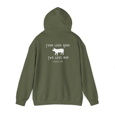 unisex adult hoodie, satirical reference for “Orwellian” lovers | 515Gear.com | anyone love Animal Farm?