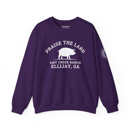 Ellijay, Praise the Lard, Amy Creek Ranch - Heavy Blend™ Crewneck Sweatshirt