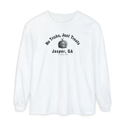 "No Tricks, Just Treats" Jasper, GA Halloween Long Sleeve T-Shirt