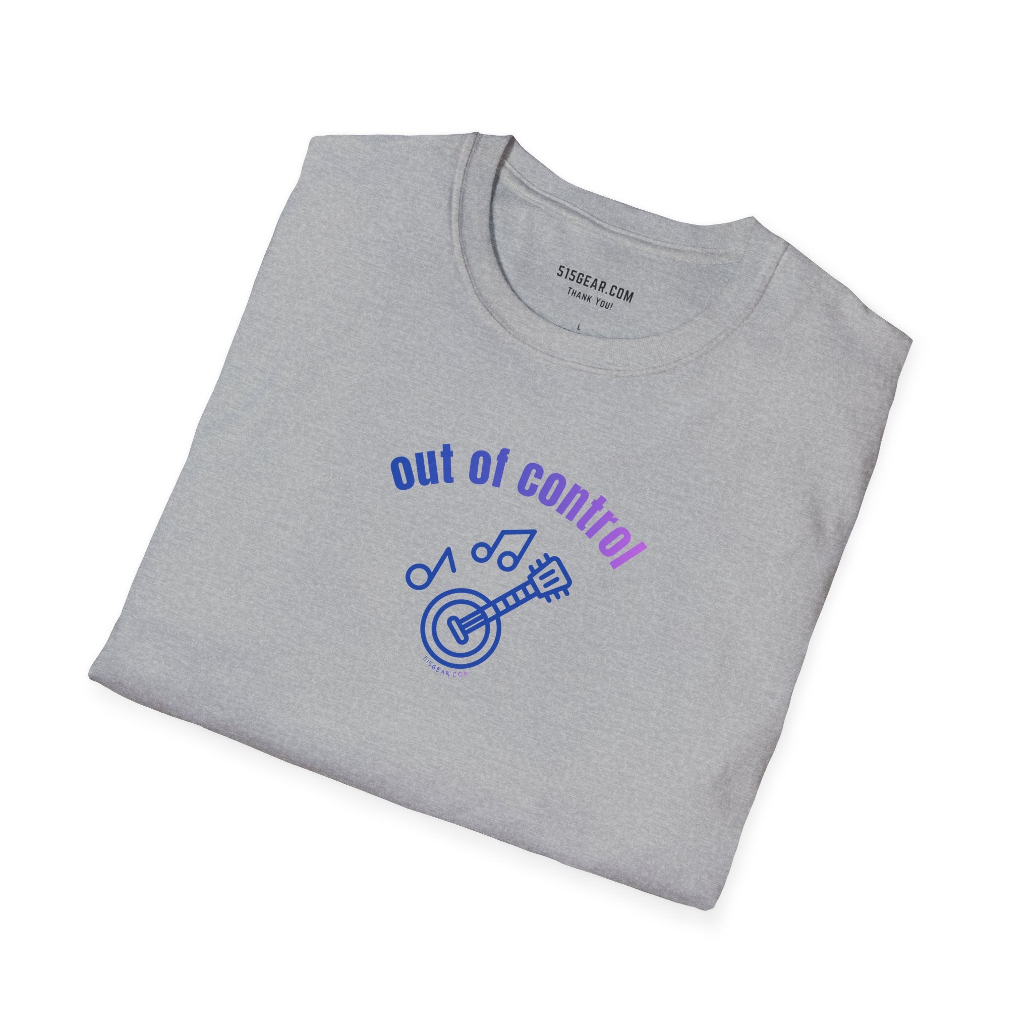 The Fretless Fury Out of Control Banjo Unisex Softstyle T-Shirt