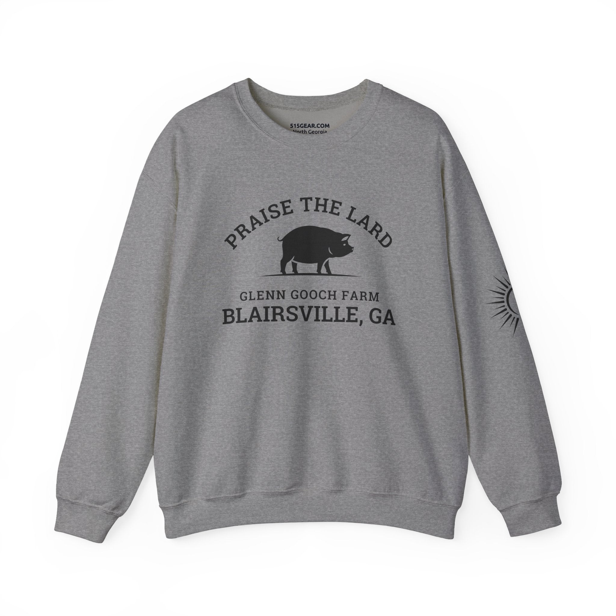 Sweatshirt, Praise the Lard Design, 515Gear.com | Blairsville, GA | Glenn Gooch Farm