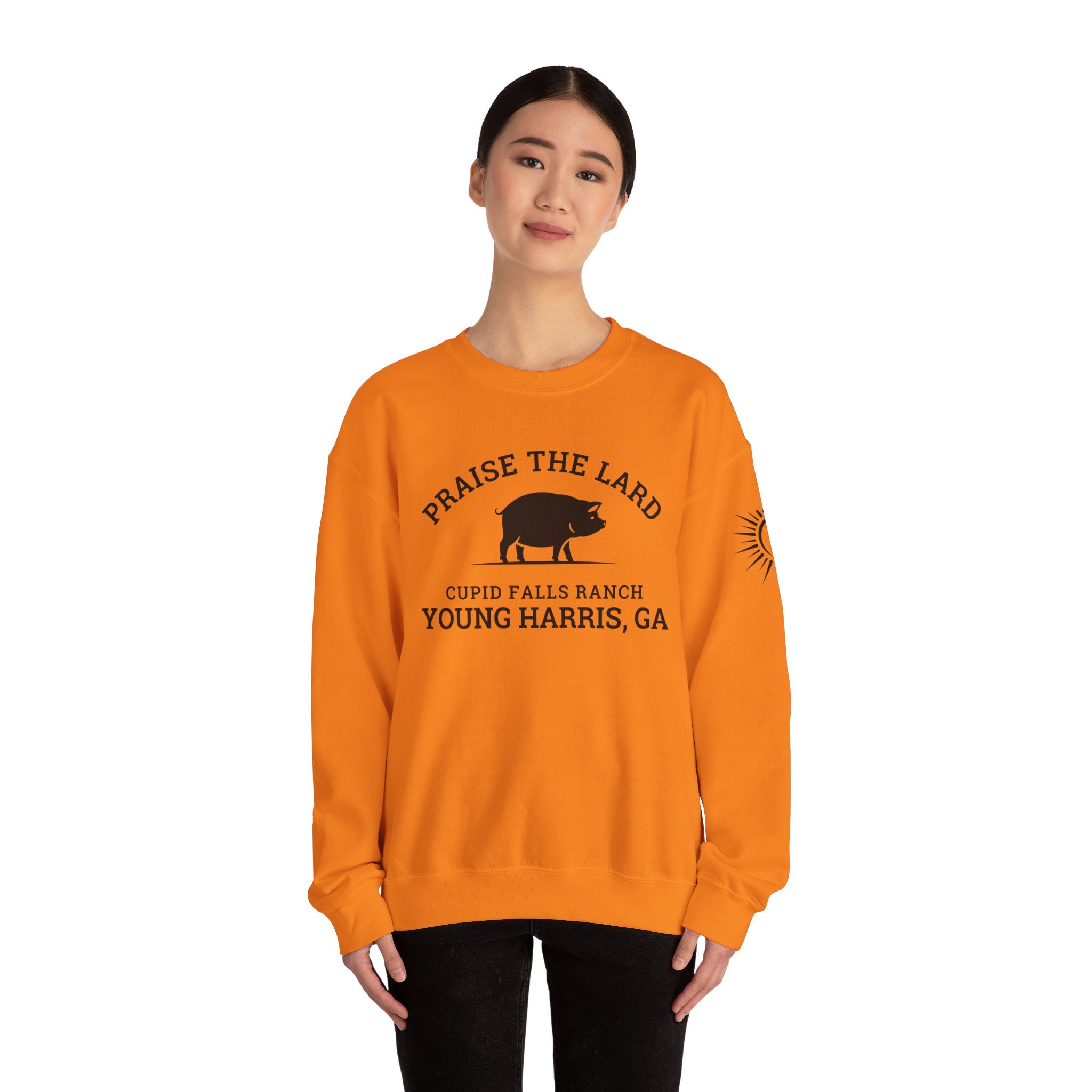 Young Harris, Praise the Lard, Cupid Falls Ranch - Heavy Blend™ Crewneck Sweatshirt