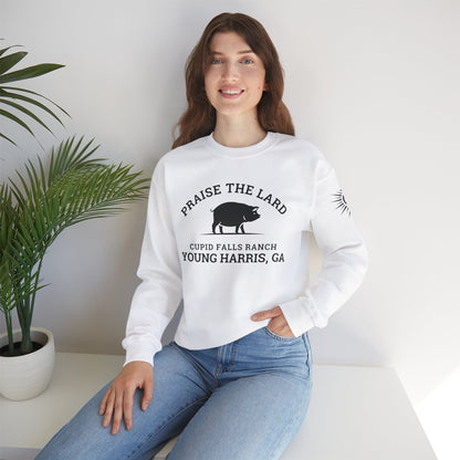 Young Harris, Praise the Lard, Cupid Falls Ranch - Heavy Blend™ Crewneck Sweatshirt