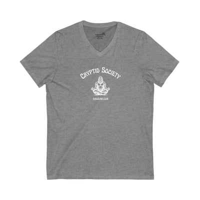 Women’s V-Neck T-shirt, Cryptid Society | by 515Gear.com | Sasquatch tranquility! 