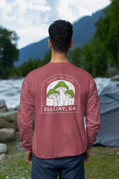 Adult Long Sleeve T-shirt, Savor the Spore Graphic, by 515Gear.com | Ellijay, GA | 